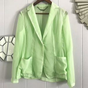 Elie Tahari Sheer Green Abby Blazer